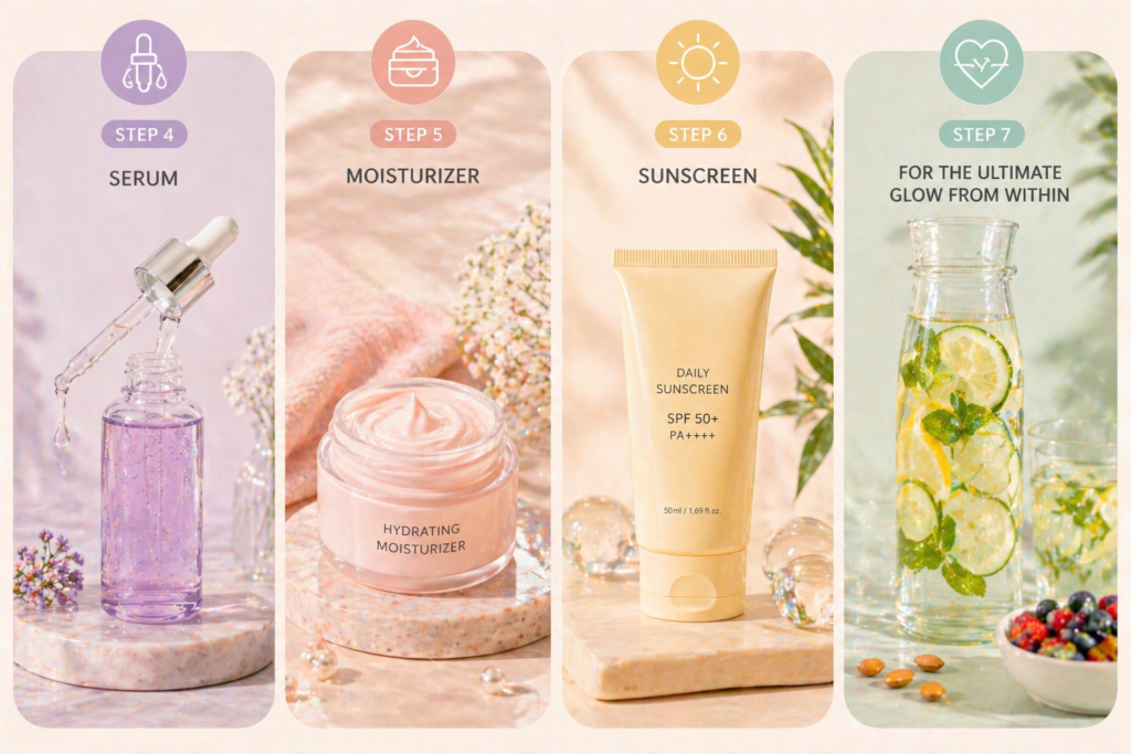 steps for glass skin