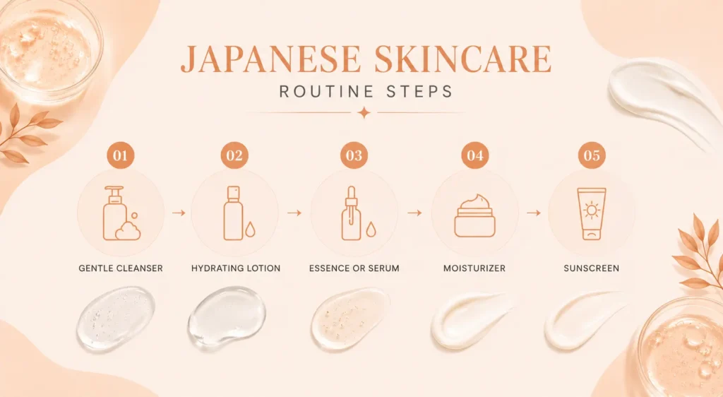 Japanese skincare routine steps