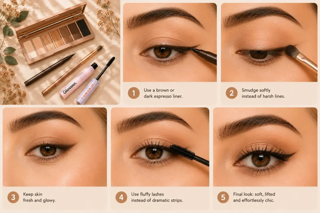 Simple cat eye makeup