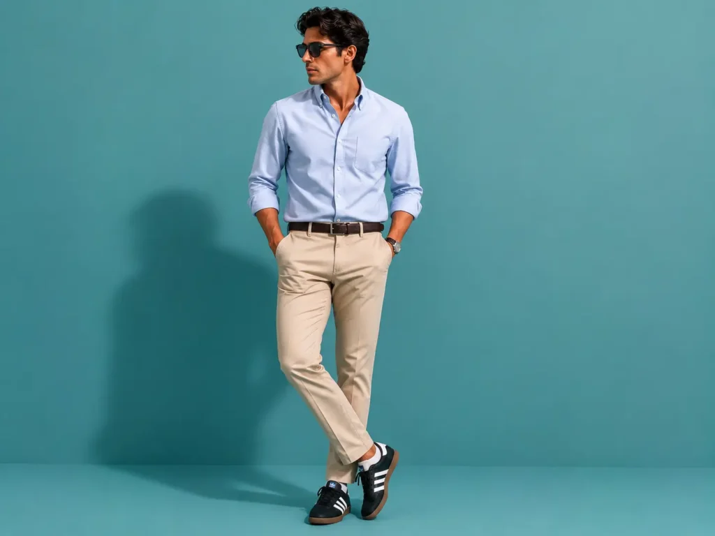 Slim Chinos + Oxford Shirt