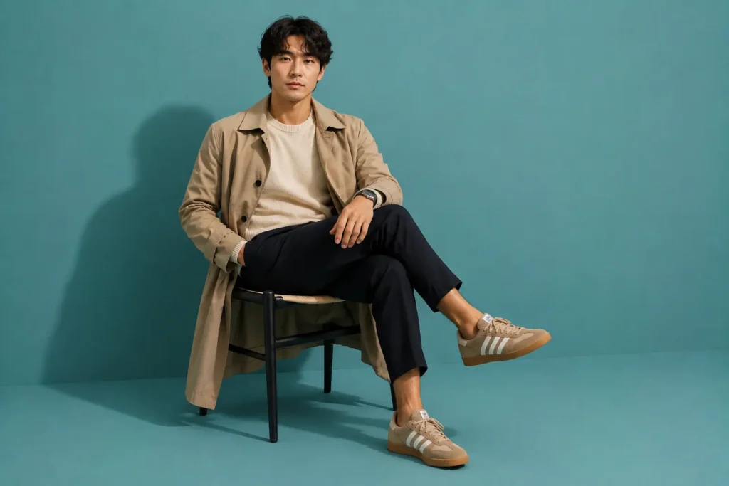 Trench Coat + Simple Knit