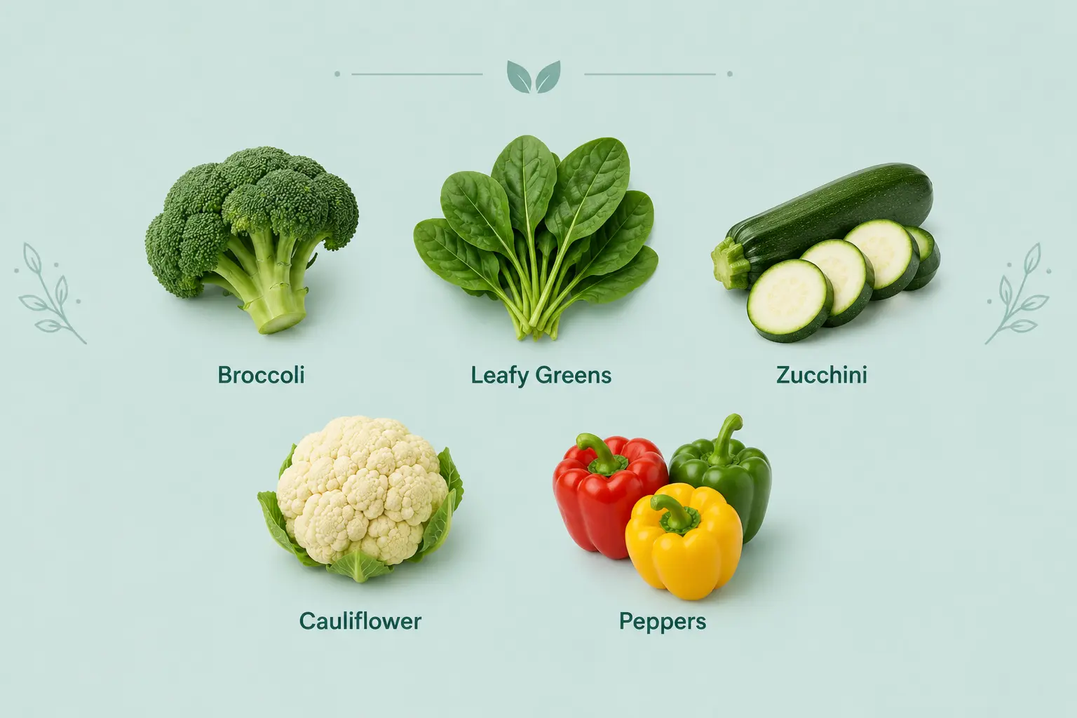  Colourful, Non-Starchy Vegetables