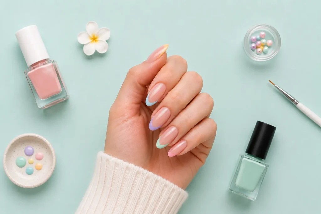 colored french tips