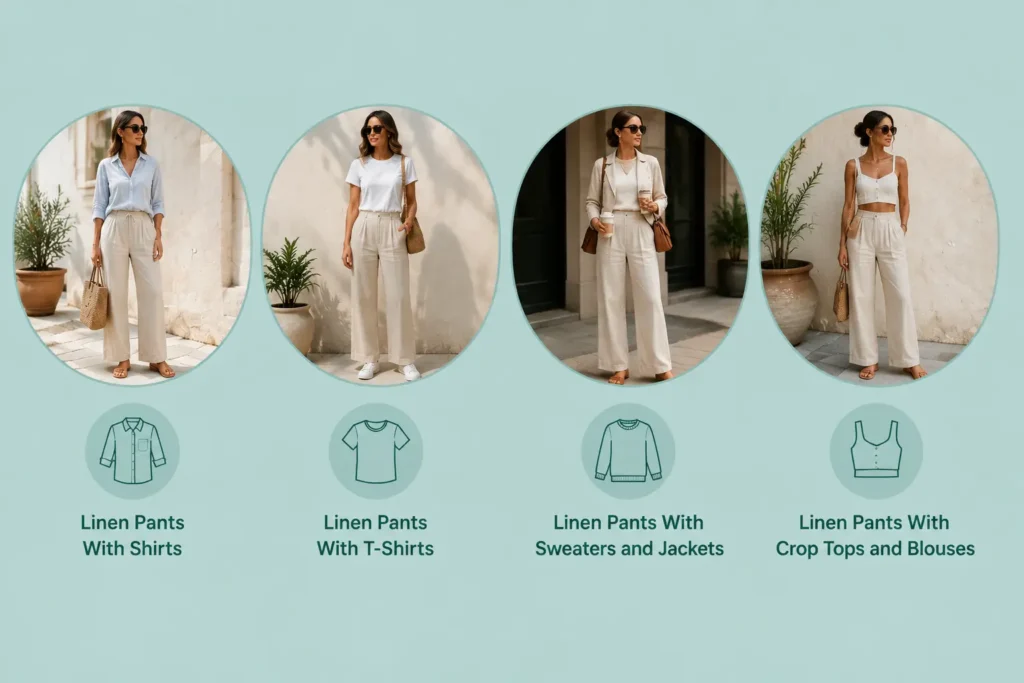 How to Style Linen Pants With Different Tops