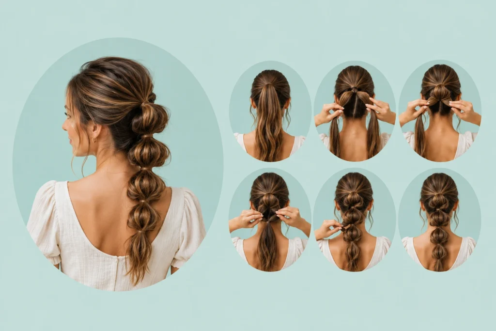 pull through braided hairstyle