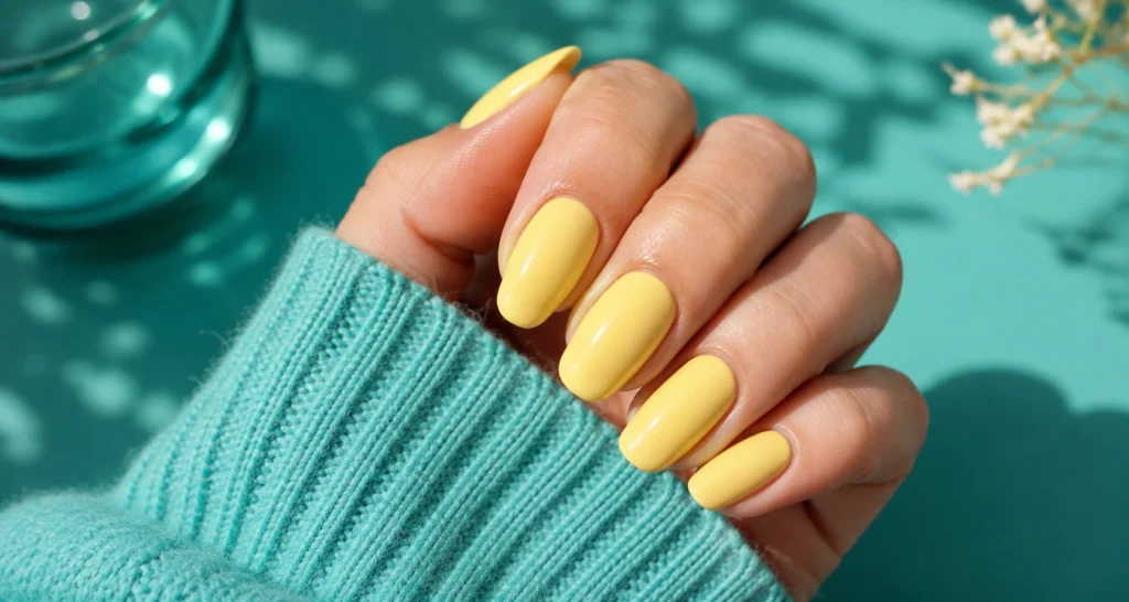 Butter Yellow Nails