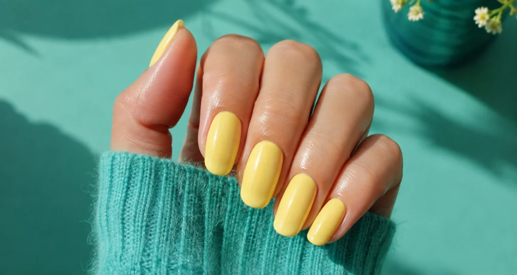 Butter Yellow Nails