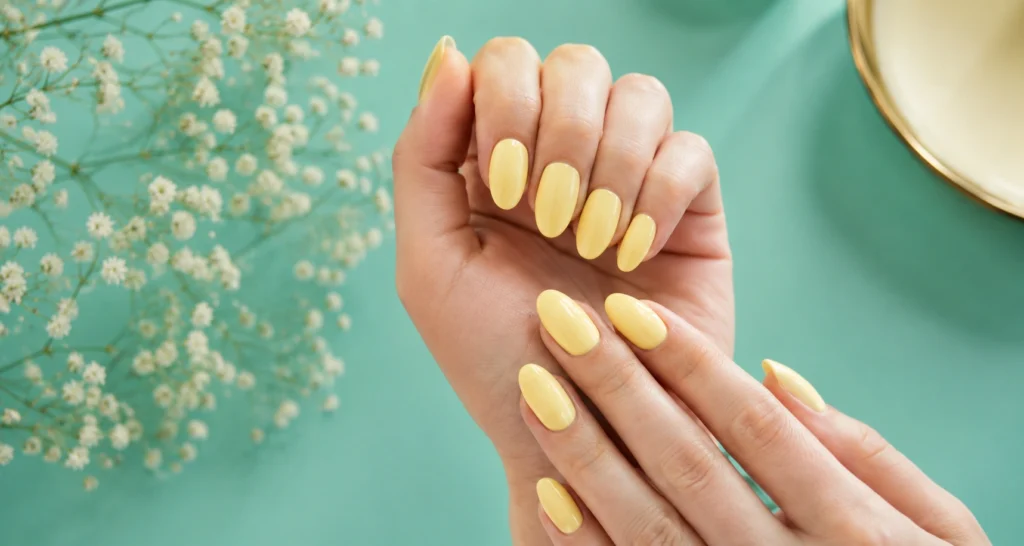 Butter Yellow Nails