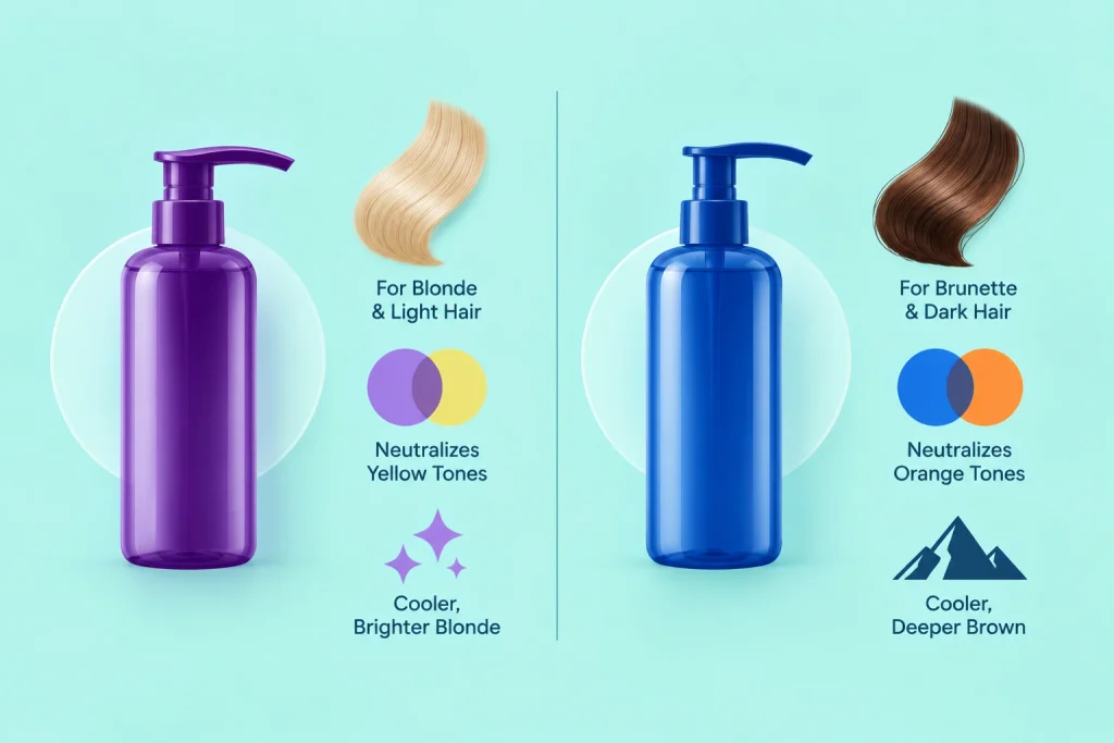 Blue vs Purple Shampoo