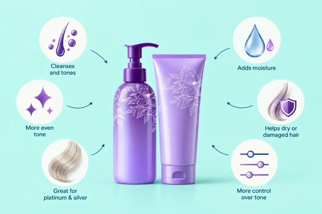 Purple Shampoo and Conditioner